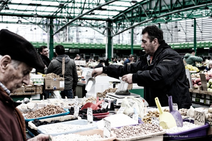 standing and serving